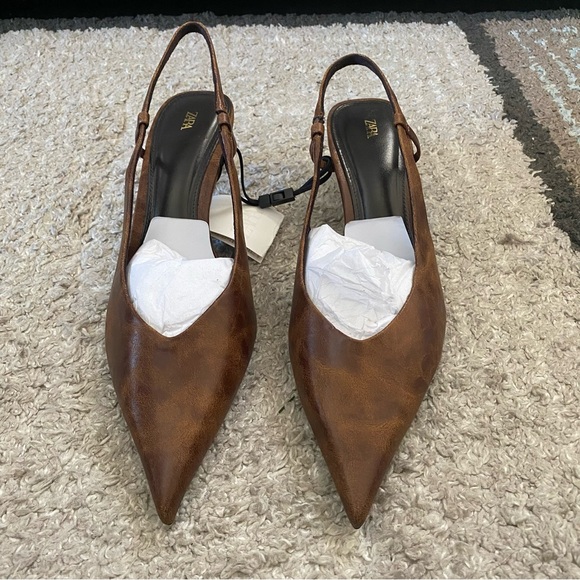 New without box Zara heeled sandals women’s size 8 - Picture 3 of 8